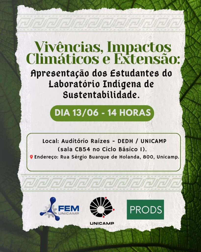 Cartaz do encontro Vivências, Impactos Climáticos e Extensão, em junho de 2025.